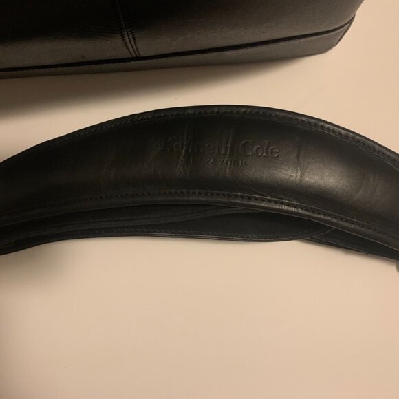 RARE! Kenneth Cole New York Vintage Black Leather Doctor-Style Satchel - Picture 4 of 14